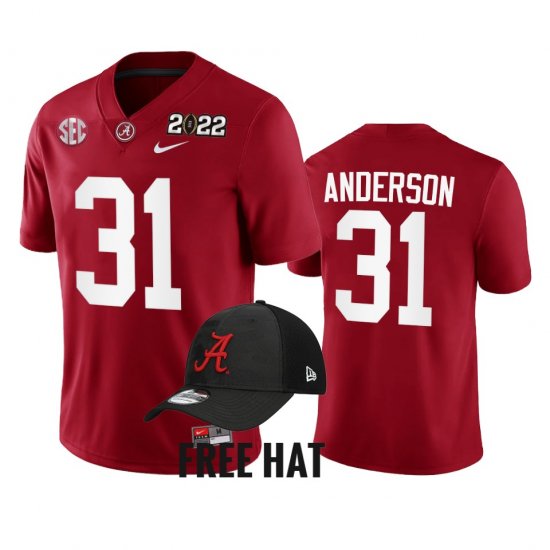 #31 Will Anderson Jr. College Football Bama 2021 Cotton Bowl Champions CFP Mens Crimson Jerseys 278462-884