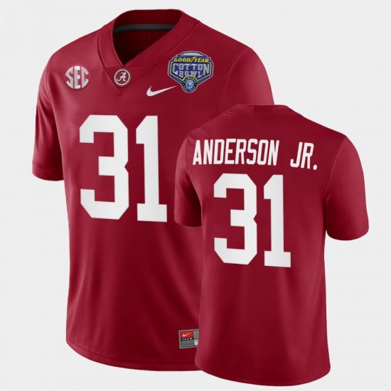 #31 Will Anderson Jr. 2021 Cotton Bowl Alabama College Football Playoff Men\'s Crimson Jersey 847848-341