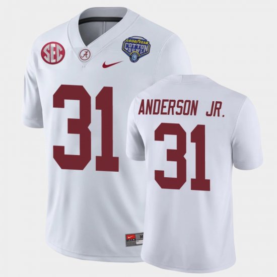 #31 Will Anderson Jr. 2021 Cotton Bowl Bama Game Men\'s White Jerseys 286747-251