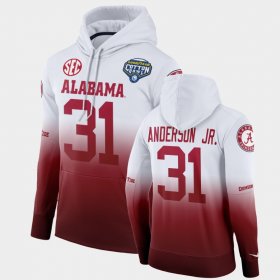 #31 Will Anderson Jr. College Football Bama 2021 Cotton Bowl Color Crash Men's White Crimson Hoodie 517296-530 #31 Will Anderson Jr. College Football Bama 2021 Cotton Bowl Color Crash Men's White Crimson Hoodie 517296-530