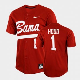 #1 Will Hodo College Baseball Alabama 2022 Full-Button Men's Crimson Jersey 891357-654