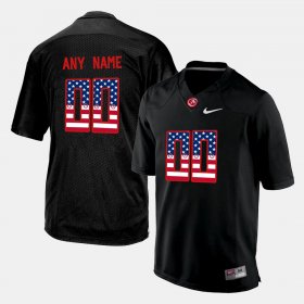 #00 Custom US Flag Fashion Bama Men's Black Jerseys 244442-369 #00 Custom US Flag Fashion Bama Men's Black Jerseys 244442-369