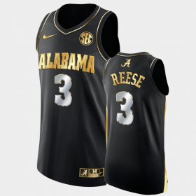 #3 Alex Reese College Basketball Alabama Crimson Tide Golden Authentic Mens Black Jersey 684175-213