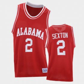 #2 Collin Sexton Throwback Bama College Basketball Men's Red Jerseys 546759-722