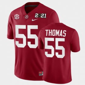 #55 Derrick Thomas 2021 National Championship Bama Playoff Game Men Crimson Jerseys 893010-905