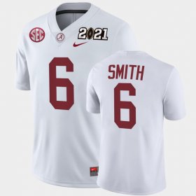 #6 DeVonta Smith 2021 National Championship Bama Playoff Game Mens White Jersey 835288-142 #6 DeVonta Smith 2021 National Championship Bama Playoff Game Mens White Jersey 835288-142