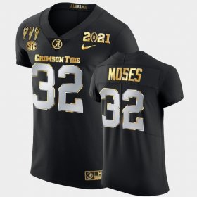 #32 Dylan Moses 3X CFP National Championship Bama Golden Limited Men Black Jerseys 555332-580 #32 Dylan Moses 3X CFP National Championship Bama Golden Limited Men Black Jerseys 555332-580