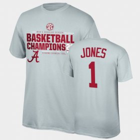 #1 Herbert Jones 2021 SEC Men's Basketball Regular Season Champions Alabama 2021 SEC Basketball Regular Season Champions Top of the World Tee Men Gray T-Shirt 305814-147 #1 Herbert Jones 2021 SEC Men's Basketball Regular Season Champions Alabama 2021 SEC Basketball Regular Season Champions Top of the World Tee Men Gray T-Shirt 305814-147