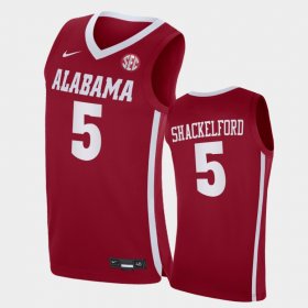 #5 Jaden Shackelford Replica University of Alabama 2021 College Basketball Men Crimson Jersey 572094-227