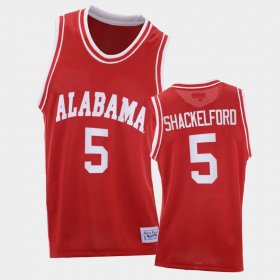 #5 Jaden Shackelford Throwback Alabama 2021 College Basketball Men Red Jerseys 567249-284