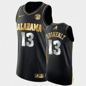 #13 Jahvon Quinerly College Basketball Alabama Golden Authentic Mens Black Jersey 388264-965