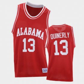 #13 Jahvon Quinerly Throwback Alabama 2021 College Basketball Men's Red Jersey 318656-893