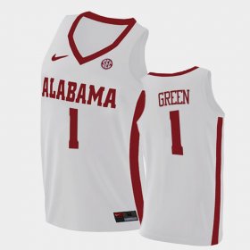 #1 JaMychal Green Replica Bama College Basketball Men's White Jersey 249903-561