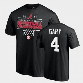 #4 Juwan Gary 2021 SEC Men's Basketball Regular Season Champions Bama 2021 SEC Basketball Regular Season Champions Tee Mens Black T-Shirt 186566-279 #4 Juwan Gary 2021 SEC Men's Basketball Regular Season Champions Bama 2021 SEC Basketball Regular Season Champions Tee Mens Black T-Shirt 186566-279