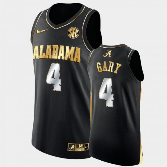 #4 Juwan Gary College Basketball Alabama Golden Authentic Men\'s Black Jerseys 376578-964