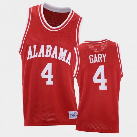 #4 Juwan Gary Throwback University of Alabama 2021 College Basketball Men\'s Red Jerseys 911022-115