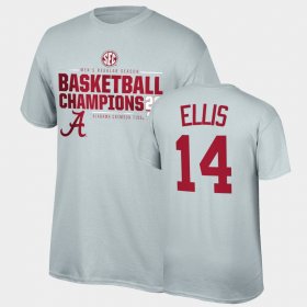 #14 Keon Ellis 2021 SEC Men's Basketball Regular Season Champions Alabama 2021 SEC Basketball Regular Season Champions Top of the World Tee Mens Gray T-Shirts 250252-822 #14 Keon Ellis 2021 SEC Men's Basketball Regular Season Champions Alabama 2021 SEC Basketball Regular Season Champions Top of the World Tee Mens Gray T-Shirts 250252-822