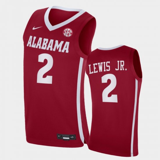 #2 Kira Lewis Jr. Replica Bama College Basketball Mens Crimson Jersey 756173-658