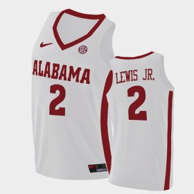 #2 Kira Lewis Jr. Replica Bama College Basketball Men's White Jersey 572404-721