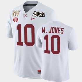 #10 Mac Jones 3X CFP National Championship University of Alabama Winner Men's White Jersey 699906-249 #10 Mac Jones 3X CFP National Championship University of Alabama Winner Men's White Jersey 699906-249