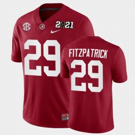 #29 Minkah Fitzpatrick 2021 National Championship Alabama Crimson Tide Playoff Game Men's Crimson Jerseys 748502-620