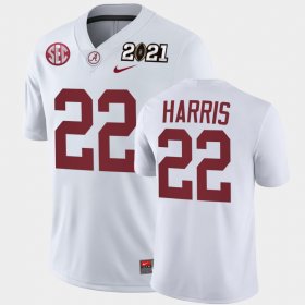 #22 Najee Harris 2021 National Championship Bama Playoff Game Men White Jersey 859762-203 #22 Najee Harris 2021 National Championship Bama Playoff Game Men White Jersey 859762-203