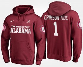 #1 Name and Number Alabama No.1 Mens Crimson Hoodies 745030-166 #1 Name and Number Alabama No.1 Mens Crimson Hoodies 745030-166