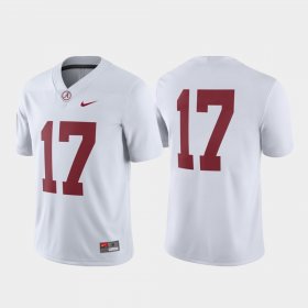 #17 Game University of Alabama College Football Men's White Jersey 191646-669 #17 Game University of Alabama College Football Men's White Jersey 191646-669