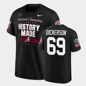 #69 Landon Dickerson 2020 National Champions Alabama College Football Playoff Men's Black T-Shirt 715158-919 #69 Landon Dickerson 2020 National Champions Alabama College Football Playoff Men's Black T-Shirt 715158-919