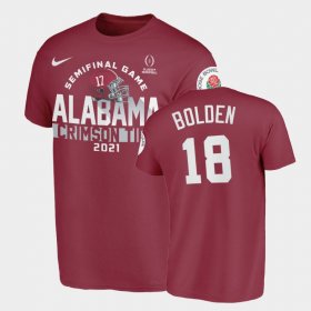 #18 Slade Bolden 2021 Rose Bowl Bama Men's Crimson T-Shirts 317897-583 #18 Slade Bolden 2021 Rose Bowl Bama Men's Crimson T-Shirts 317897-583