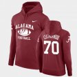 #70 Alex Leatherwood Retro Football Alabama Crimson Tide Legend Pullover Mens Crimson Hoodies 409993-607