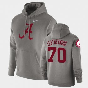 #70 Alex Leatherwood Vault Logo Club University of Alabama Fleece Pullover Men's Heathered Gray Hoodie 531251-867 #70 Alex Leatherwood Vault Logo Club University of Alabama Fleece Pullover Men's Heathered Gray Hoodie 531251-867