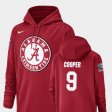 #9 Amari Cooper Champ Drive Bama Football Performance Men Crimson Hoodie 229106-758