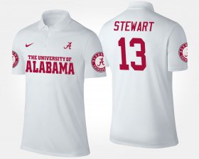 #13 ArDarius Stewart Name and Number Alabama Crimson Tide Men White Polo 371791-486 #13 ArDarius Stewart Name and Number Alabama Crimson Tide Men White Polo 371791-486