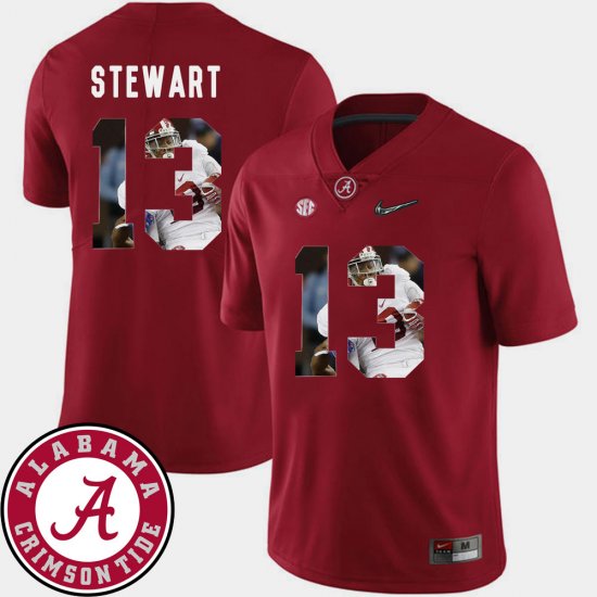 #13 ArDarius Stewart Pictorial Fashion Alabama Football Mens Crimson Jersey 514164-761