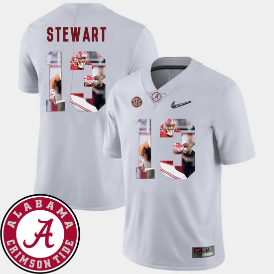 #13 ArDarius Stewart Pictorial Fashion Bama Football Men\'s White Jerseys 621805-946