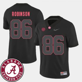 #86 A'Shawn Robinson College Football Bama 2018 SEC Patch Mens Black Jersey 566495-185