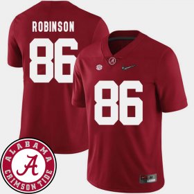 #86 A'Shawn Robinson College Football Alabama 2018 SEC Patch Men Crimson Jersey 787967-612