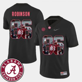 #86 A'Shawn Robinson Pictorial Fashion Alabama Crimson Tide Football Mens Black Jersey 348771-866