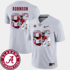 #86 A'Shawn Robinson Pictorial Fashion Alabama Football Mens White Jerseys 632075-746