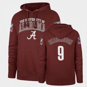 #9 Bo Scarbrough Double Decker Alabama Crimson Tide Headline Men's Cardinal Hoodies 527590-634 #9 Bo Scarbrough Double Decker Alabama Crimson Tide Headline Men's Cardinal Hoodies 527590-634