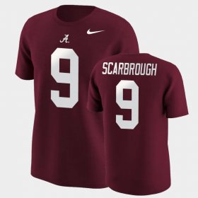 #9 Bo Scarbrough College Football Alabama Crimson Tide Name & Number Mens Crimson T-Shirts 742933-231 #9 Bo Scarbrough College Football Alabama Crimson Tide Name & Number Mens Crimson T-Shirts 742933-231