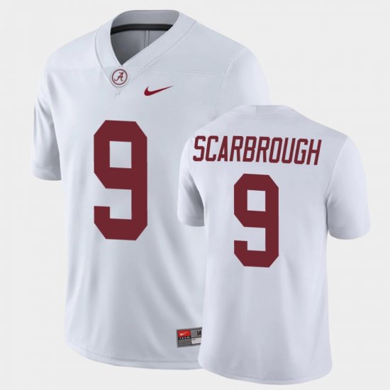 #9 Bo Scarbrough College Football Bama Game Men\'s White Jerseys 965361-946