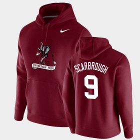 #9 Bo Scarbrough Vintage School Logo Alabama Crimson Tide Pullover Mens Crimson Hoodie 851050-395 #9 Bo Scarbrough Vintage School Logo Alabama Crimson Tide Pullover Mens Crimson Hoodie 851050-395