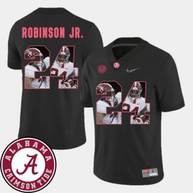 #24 Brian Robinson Jr. Pictorial Fashion Alabama Crimson Tide Football Men Black Jersey 551600-623