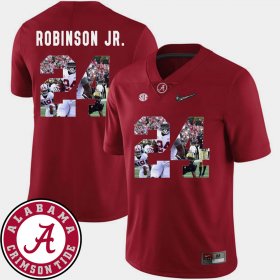 #24 Brian Robinson Jr. Pictorial Fashion Alabama Crimson Tide Football Mens Crimson Jersey 245320-553