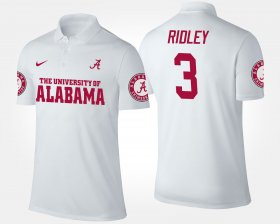 #3 Calvin Ridley Name and Number Alabama Mens White Polo 189820-244 #3 Calvin Ridley Name and Number Alabama Mens White Polo 189820-244