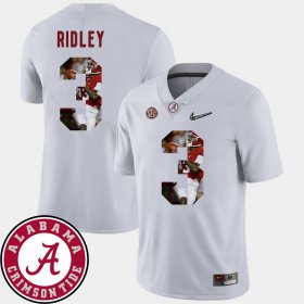 #3 Calvin Ridley Pictorial Fashion Alabama Football Mens White Jersey 294544-726