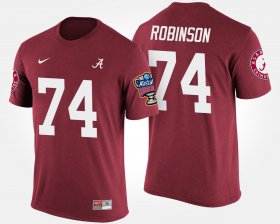 #74 Cam Robinson Bowl Game Bama Sugar Bowl Men Crimson T-Shirts 688348-776 #74 Cam Robinson Bowl Game Bama Sugar Bowl Men Crimson T-Shirts 688348-776