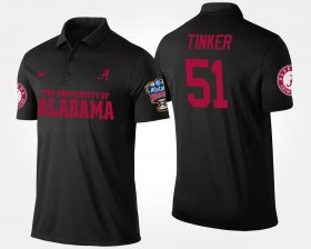 #51 Carson Tinker Bowl Game Alabama Sugar Bowl Name and Number Men Black Polo 818615-174 #51 Carson Tinker Bowl Game Alabama Sugar Bowl Name and Number Men Black Polo 818615-174